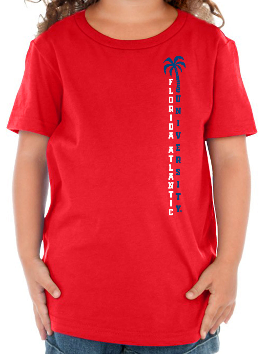 Florida Atlantic Owls Toddler Tee Shirt - FAU Vertical Palm Tree