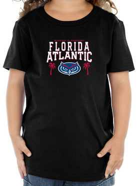 Florida Atlantic Owls Toddler Tee Shirt - FAU Logo Winning in Paradise