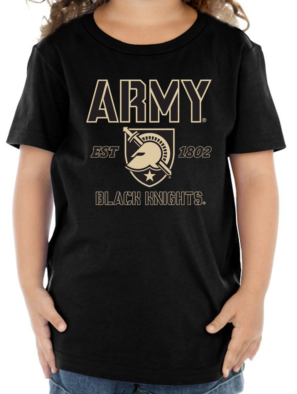 Army Black Knights Toddler Tee Shirt - Army West Point Established 1802