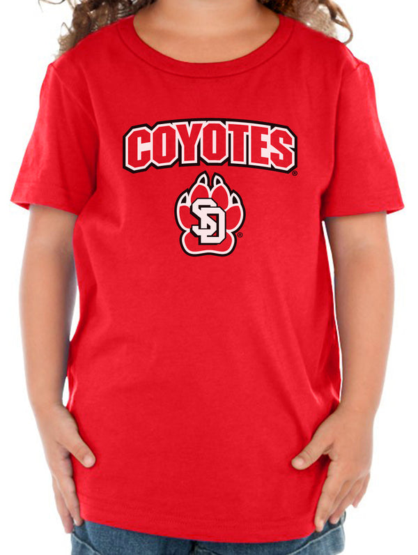 South Dakota Coyotes Toddler Tee Shirt - COYOTES with Primary USD Logo