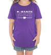 K-State Wildcats Toddler Tee Shirt - Wildcats with 3-Stripe Powercat