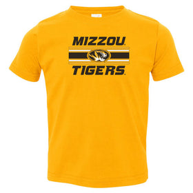 Missouri Tigers Toddler Tee Shirt - Horiz Stripe Mizzou Tigers