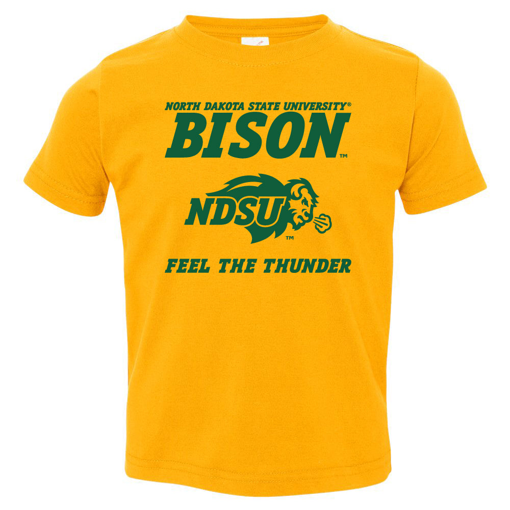 NDSU Bison Toddler Tee Shirt - NDSU Bison Feel The Thunder