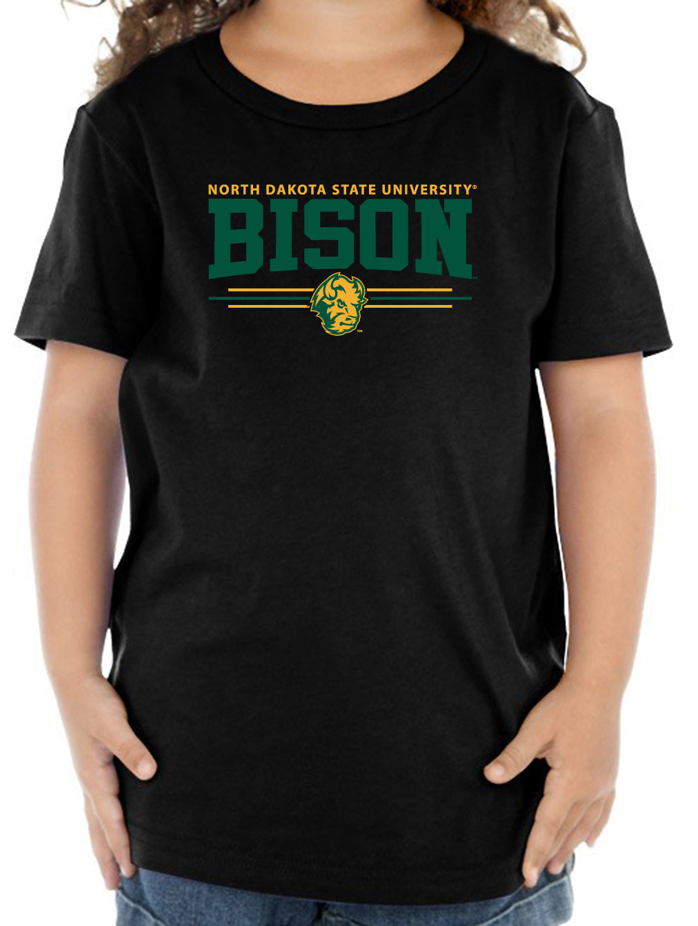 NDSU Bison Toddler Tee Shirt - Bison 3-Stripe