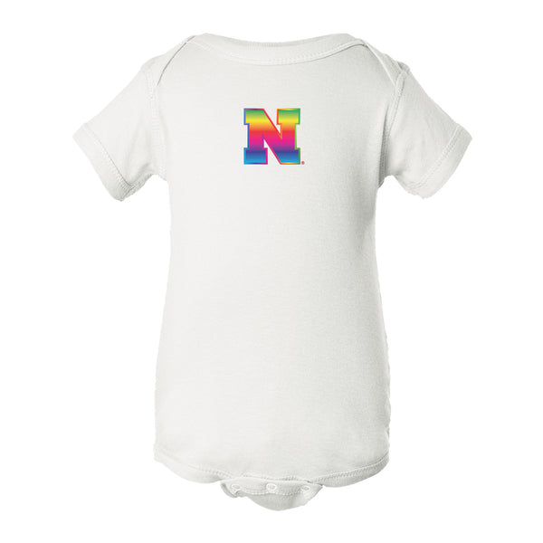 Nebraska Rainbow N Infant Onesie