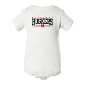 Nebraska Huskers Infant Onesie - Nebraska Huskers Stripe N
