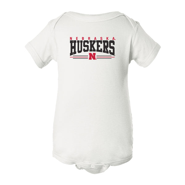 Nebraska Huskers Infant Onesie - Nebraska Huskers Stripe N