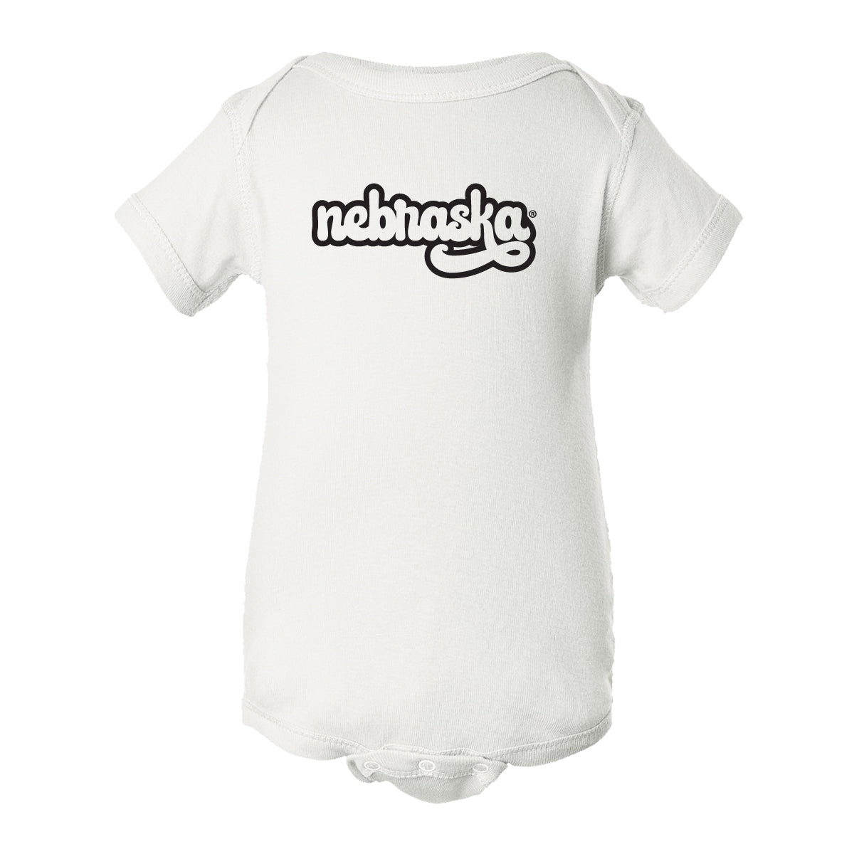 Nebraska Retro Lower Case Infant Onesie