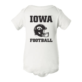Iowa Hawkeyes Infant Onesie - Iowa Football Helmet on White