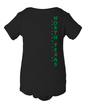 North Texas Mean Green Infant Onesie - Vertical University of North Texas