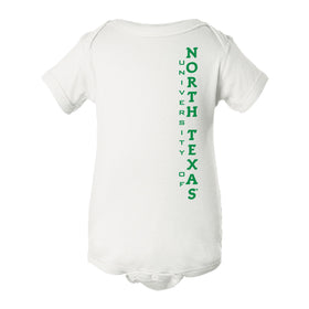 North Texas Mean Green Infant Onesie - Vertical University of North Texas