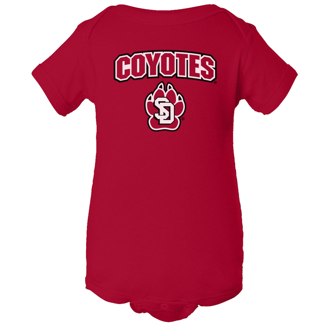 South Dakota Coyotes Infant Onesie - COYOTES with Primary USD Logo