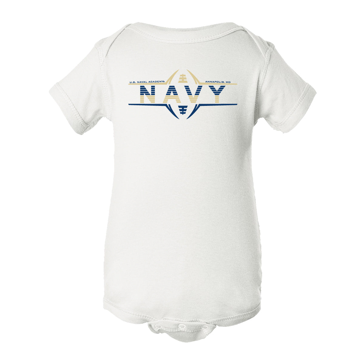 Navy Midshipmen Infant Onesie - Navy Football Laces