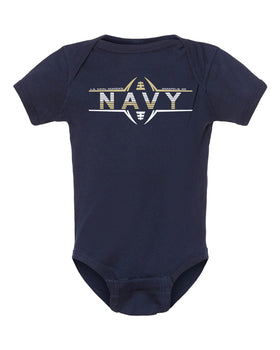 Navy Midshipmen Infant Onesie - Navy Football Laces