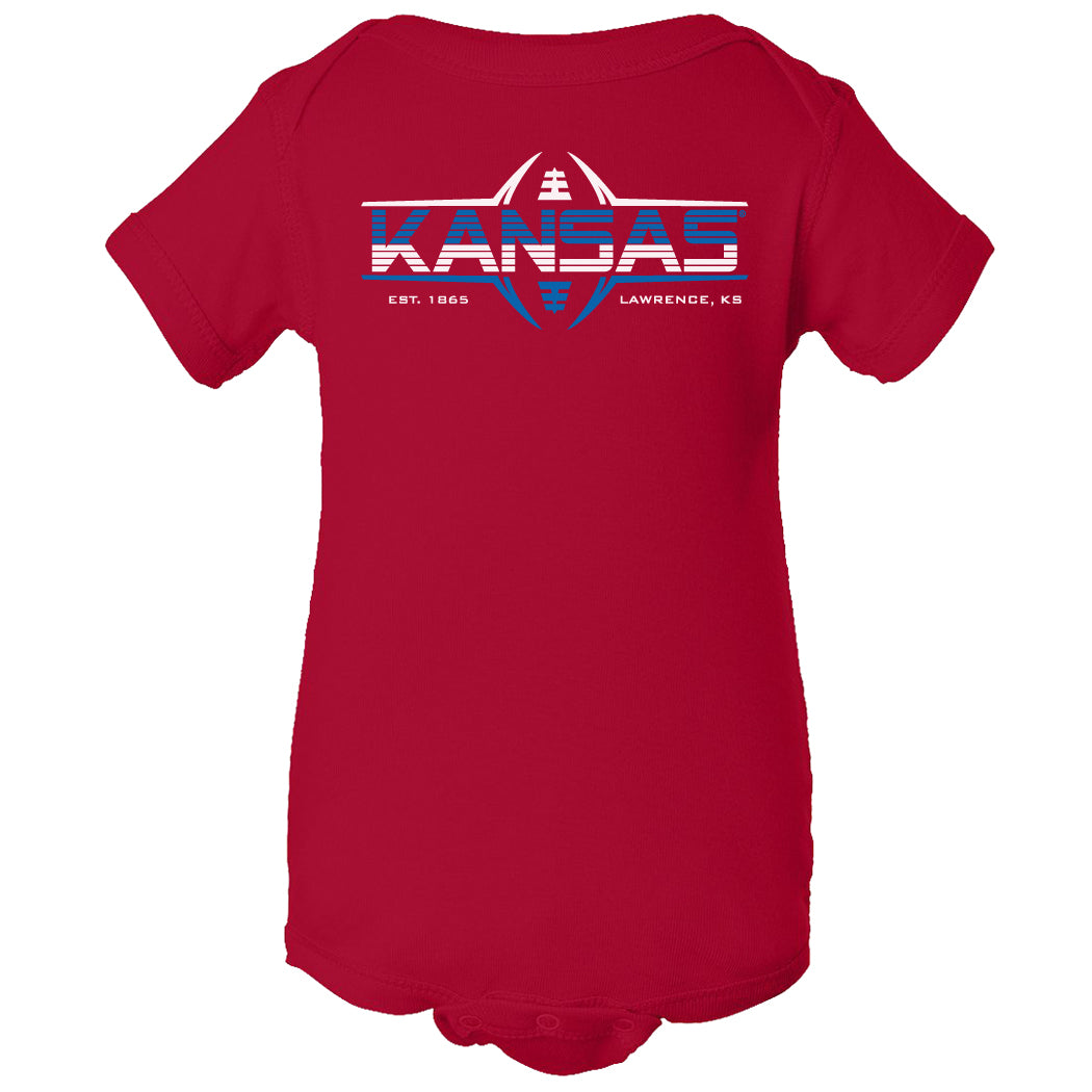Kansas Jayhawks Infant Onesie - Kansas Football Laces