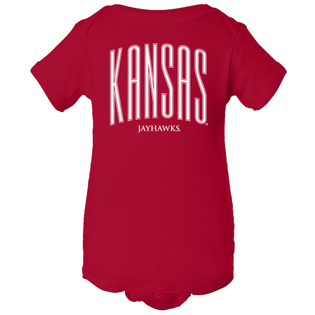 Kansas Jayhawks Infant Onesie - Tall Kansas Small Jayhawks