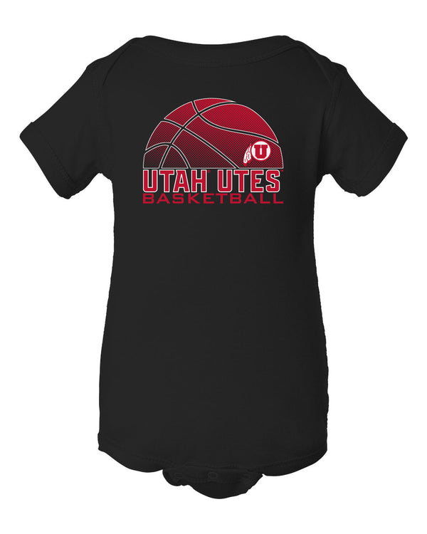 Utah Utes Infant Onesie - Utah Utes Basketball with Logo