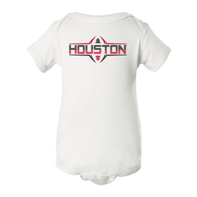 Houston Cougars Infant Onesie - Striped Houston Football Laces