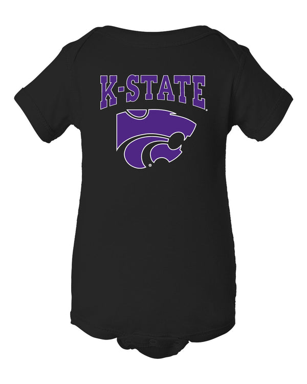 K-State Wildcats Infant Onesie - K-State Powercat with Outline