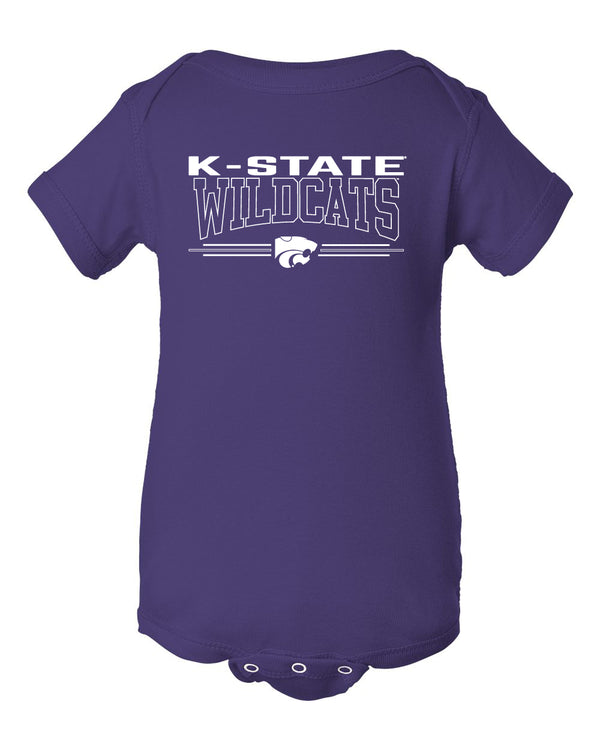 K-State Wildcats Infant Onesie - Wildcats with 3-Stripe Powercat