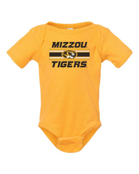 Missouri Tigers Infant Onesie - Horiz Stripe Mizzou Tigers