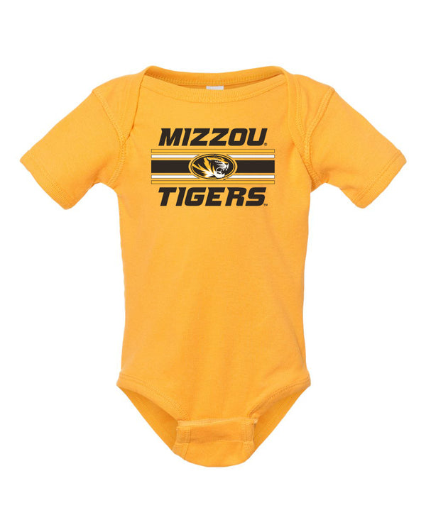 Missouri Tigers Infant Onesie - Horiz Stripe Mizzou Tigers
