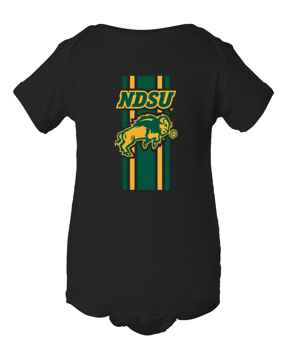 NDSU Bison Infant Onesie - Bison Logo Vertical Stripe