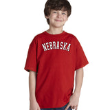 "NEBRASKA" Arch Youth Boys Tee Shirt
