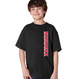 Nebraska Huskers Boys Tee Shirt - Vertical Nebraska Red & White Fade