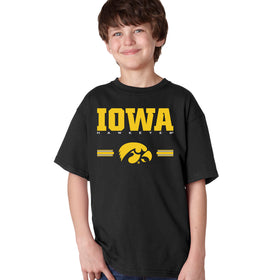 Iowa Hawkeyes Boys Tee Shirt - IOWA Hawkeyes Horizontal Stripe