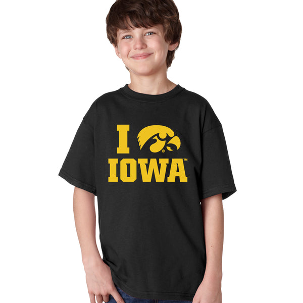 Iowa Hawkeyes Boys Tee Shirt - I Love IOWA