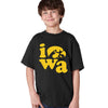 Iowa Hawkeyes Boys Tee Shirt - Iowa Stacked