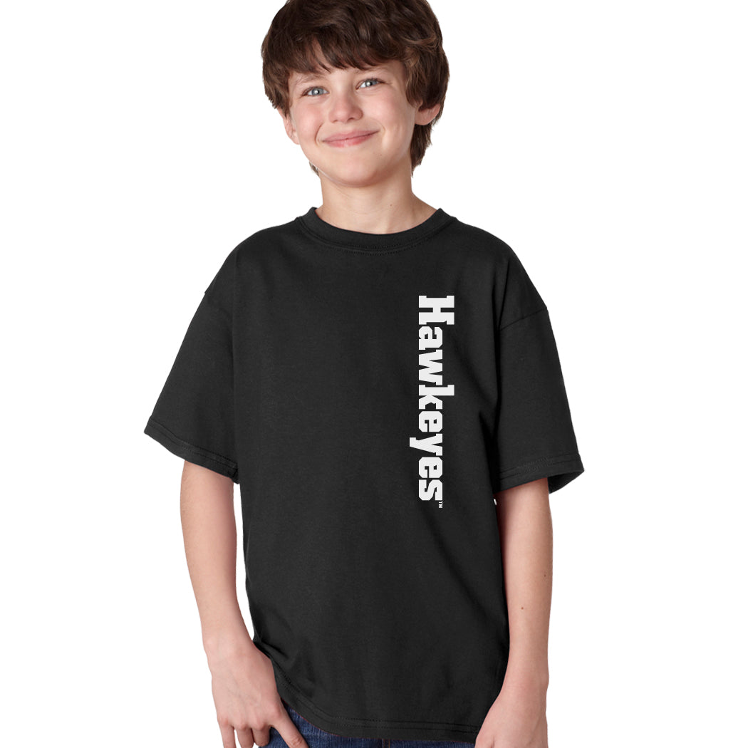 Iowa Hawkeyes Boys Tee Shirt - Vertical Offset Hawkeyes