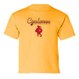 Iowa State Cyclones Boys Tee Shirt - Script Cyclones Full Color Fade with Cy
