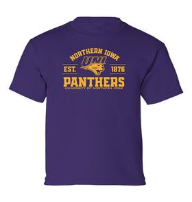Northern Iowa Panthers Boys Tee Shirt - UNI Panthers Established 1876