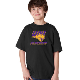 Northern Iowa Panthers Boys Tee Shirt - Purple and Gold Primary Logo