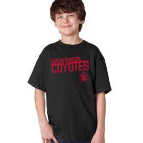 South Dakota Coyotes Boys Tee Shirt - Coyotes Stripe Fade