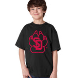 South Dakota Coyotes Boys Tee Shirt - SD Coyote Paw