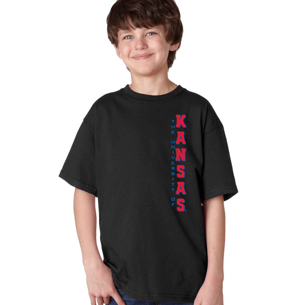 Kansas Jayhawks Boys Tee Shirt - Vertical University of Kansas