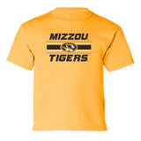 Missouri Tigers Boys Tee Shirt - Horiz Stripe Mizzou Tigers