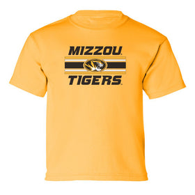 Missouri Tigers Boys Tee Shirt - Horiz Stripe Mizzou Tigers