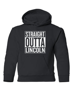 Nebraska Youth Hooded Sweatshirt - STRAIGHT OUTTA LINCOLN