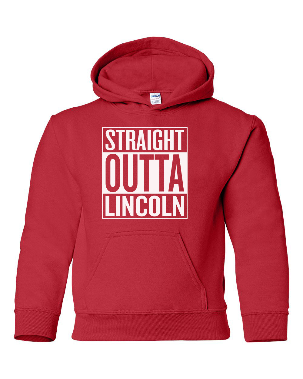 Nebraska Youth Hooded Sweatshirt - STRAIGHT OUTTA LINCOLN