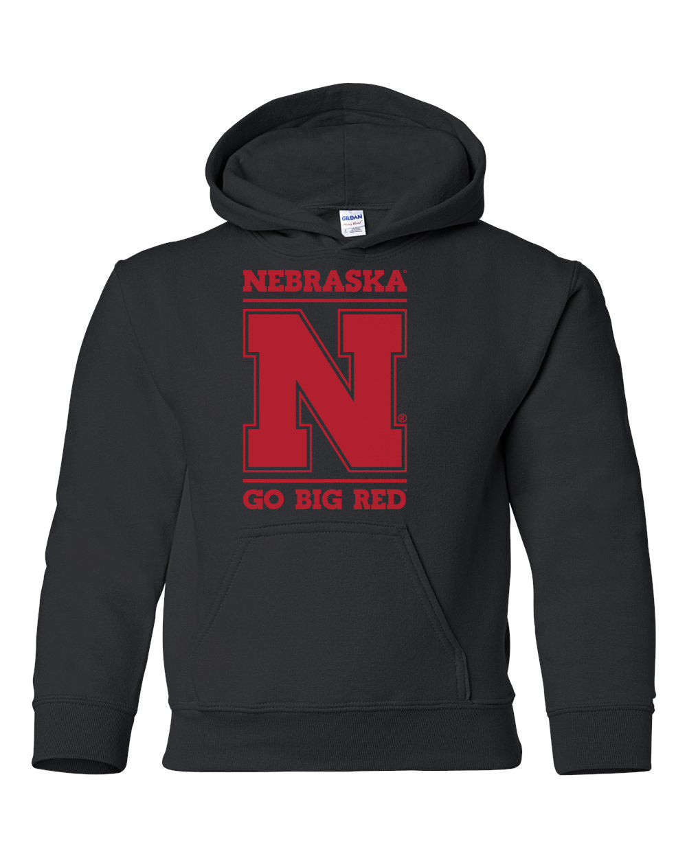 Nebraska Cornhuskers "Nebraska N GO BIG RED" Youth Hooded Sweatshirt