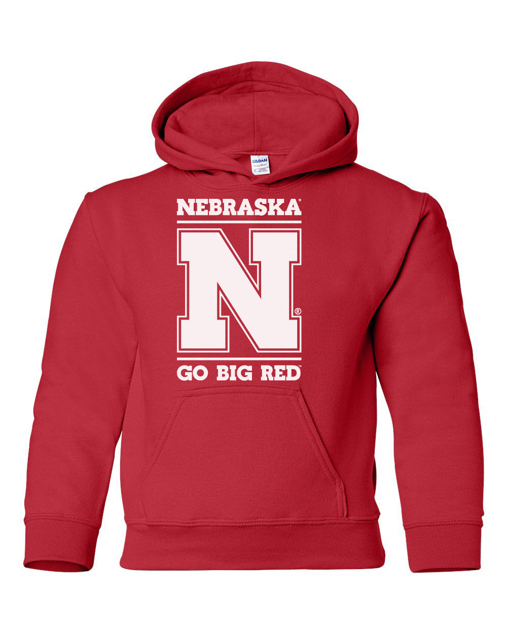 Nebraska Cornhuskers "Nebraska N GO BIG RED" Youth Hooded Sweatshirt