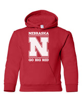 Nebraska Cornhuskers "Nebraska N GO BIG RED" Youth Hooded Sweatshirt
