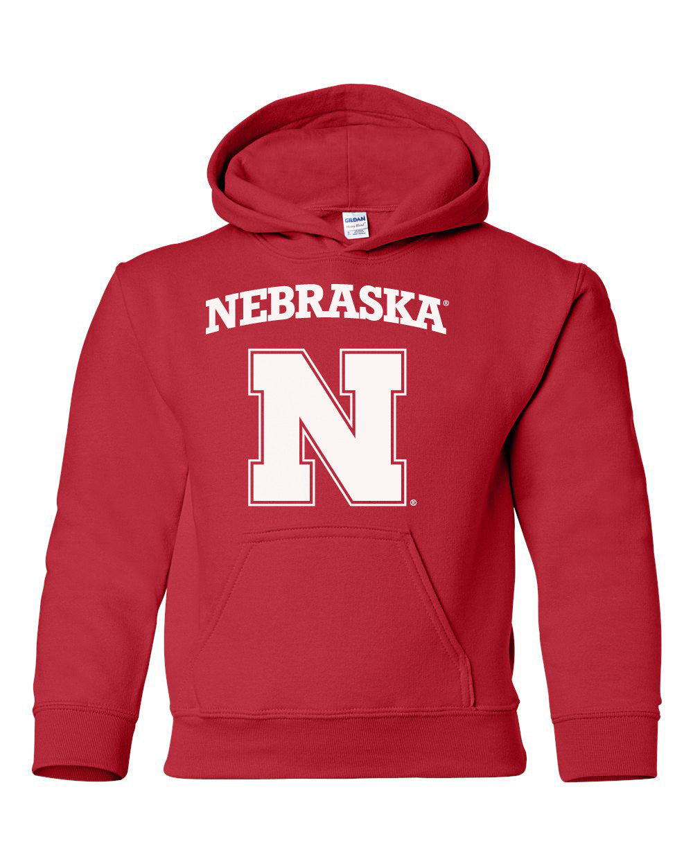 Nebraska Cornhuskers Block N Youth Hooded Sweatshirt