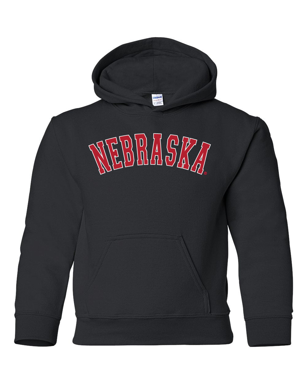 "NEBRASKA" Arch Youth Hooded Sweatshirt