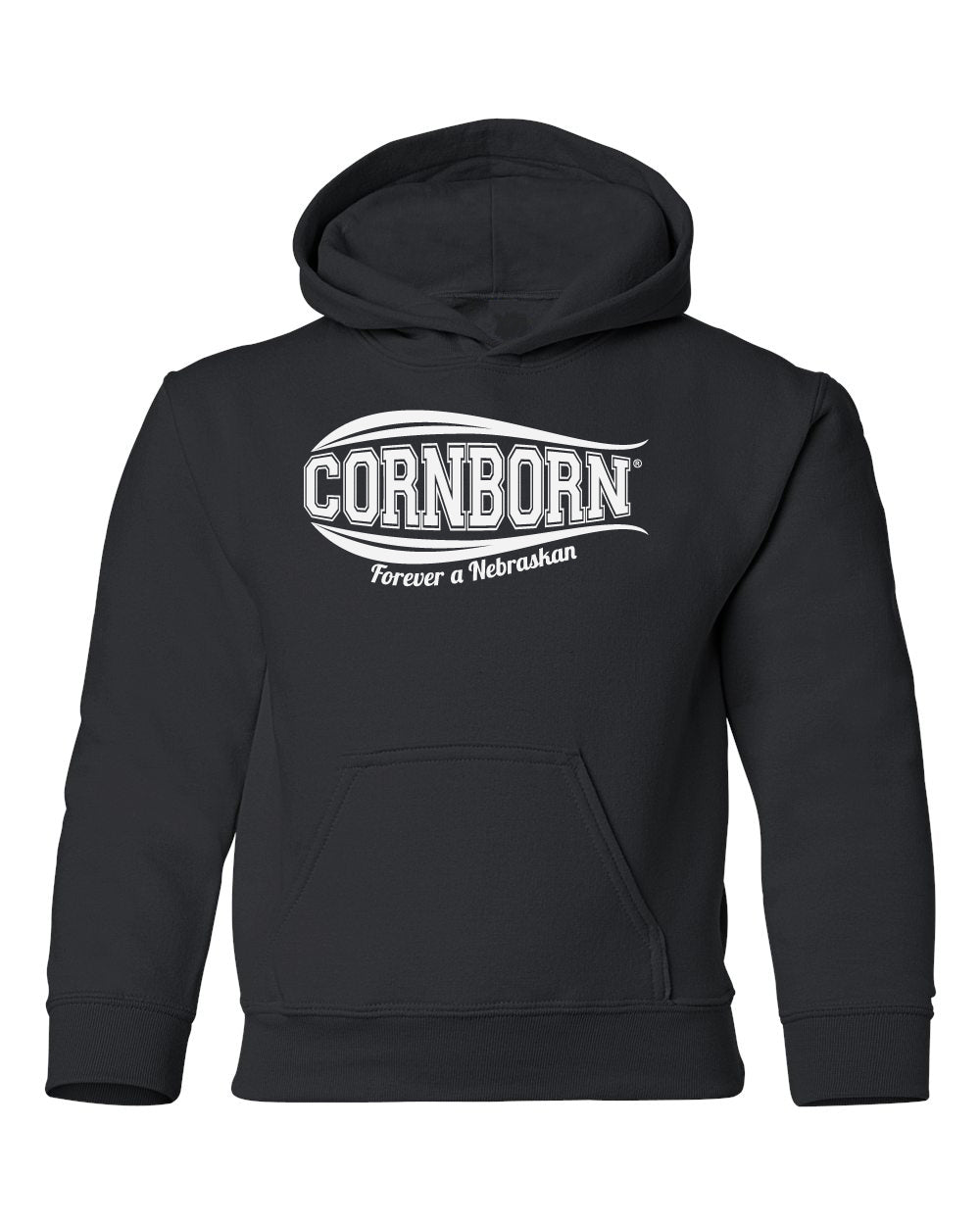 Nebraska Husker Sweatshirt Youth Hooded - CornBorn Forever a Nebraskan