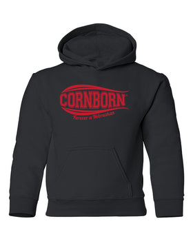 Nebraska Youth Hooded Sweatshirt - CORNBORN - Forever a Nebraskan
